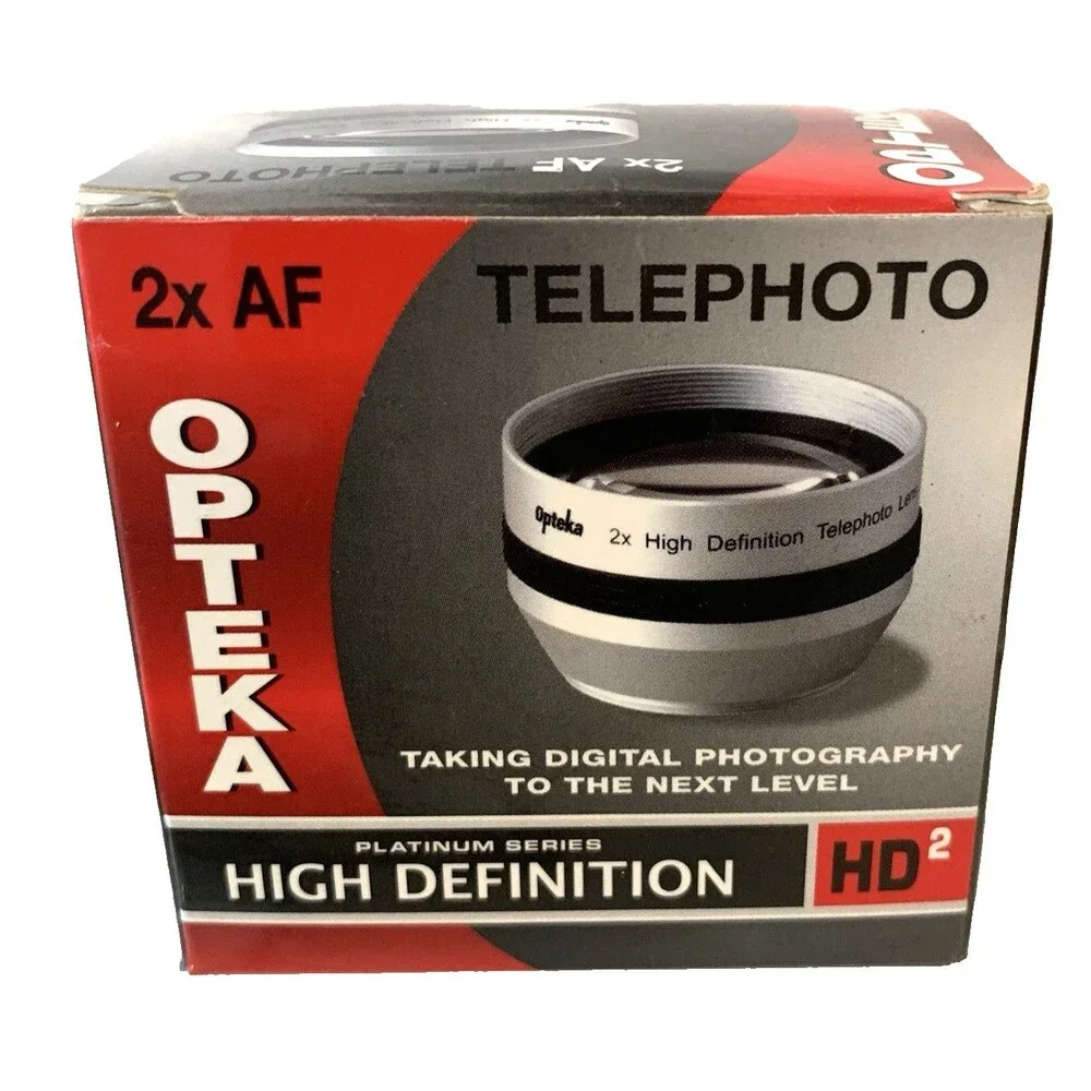 Opteka 2X AF Telephoto Lens for Digital Camera Manual Pouch New/Boxed